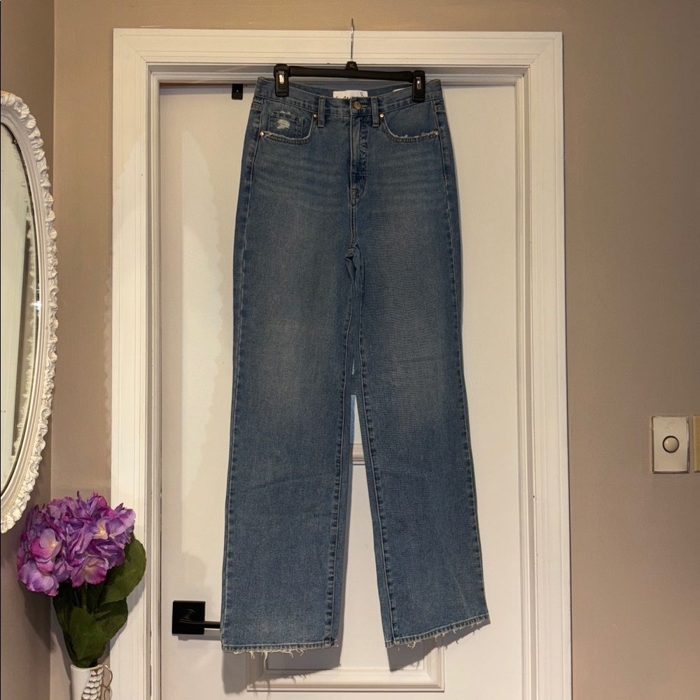 Sam Edelman Kia Classic 90s High Rise Girlfriend Straight Jeans - 4/6 Tall